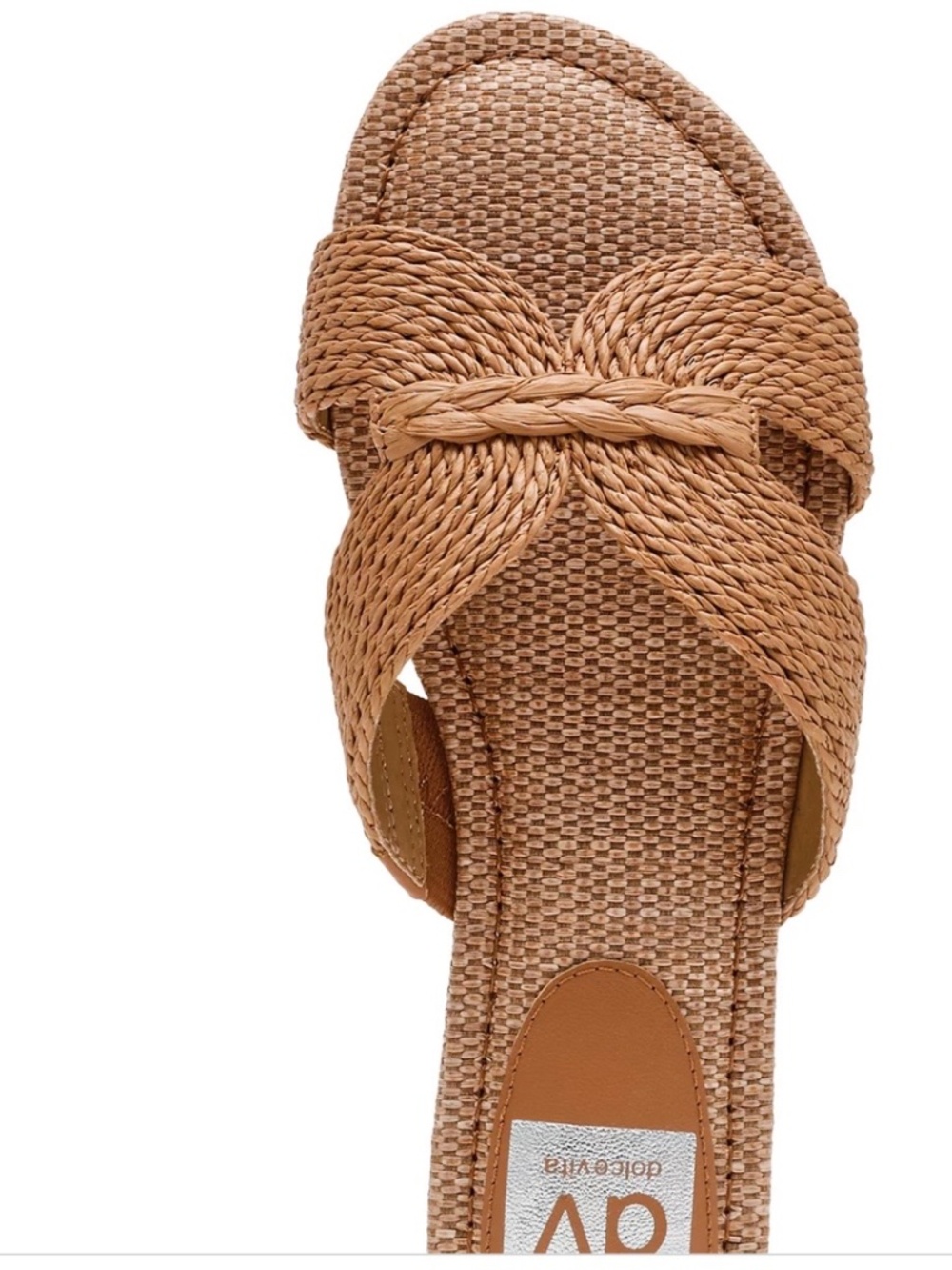 Women's Geeya Raffia Criss Cross Strap Slide Sandals Size 9